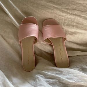 Pink Velvet Sandals